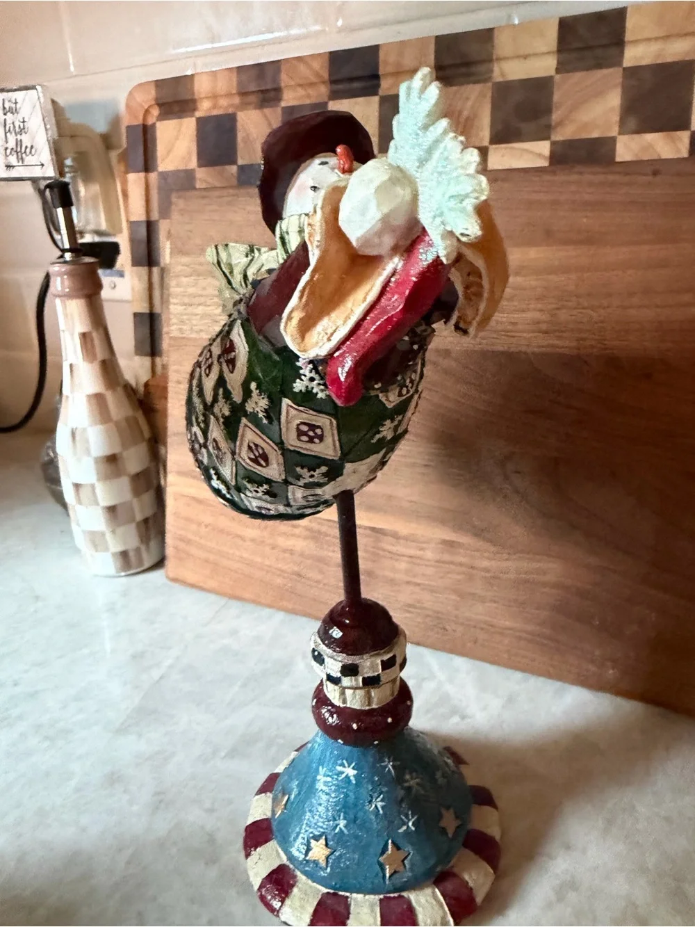 Vintage snowman decoration 9-1/2”
